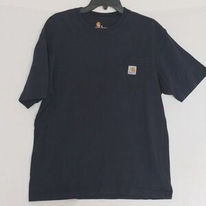 Carhartt Navy blue Pocket Logo Shirt Mens Size M
